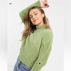Green Chenille Women's Sweater